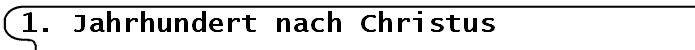 1. Jahrhundert nach Christus